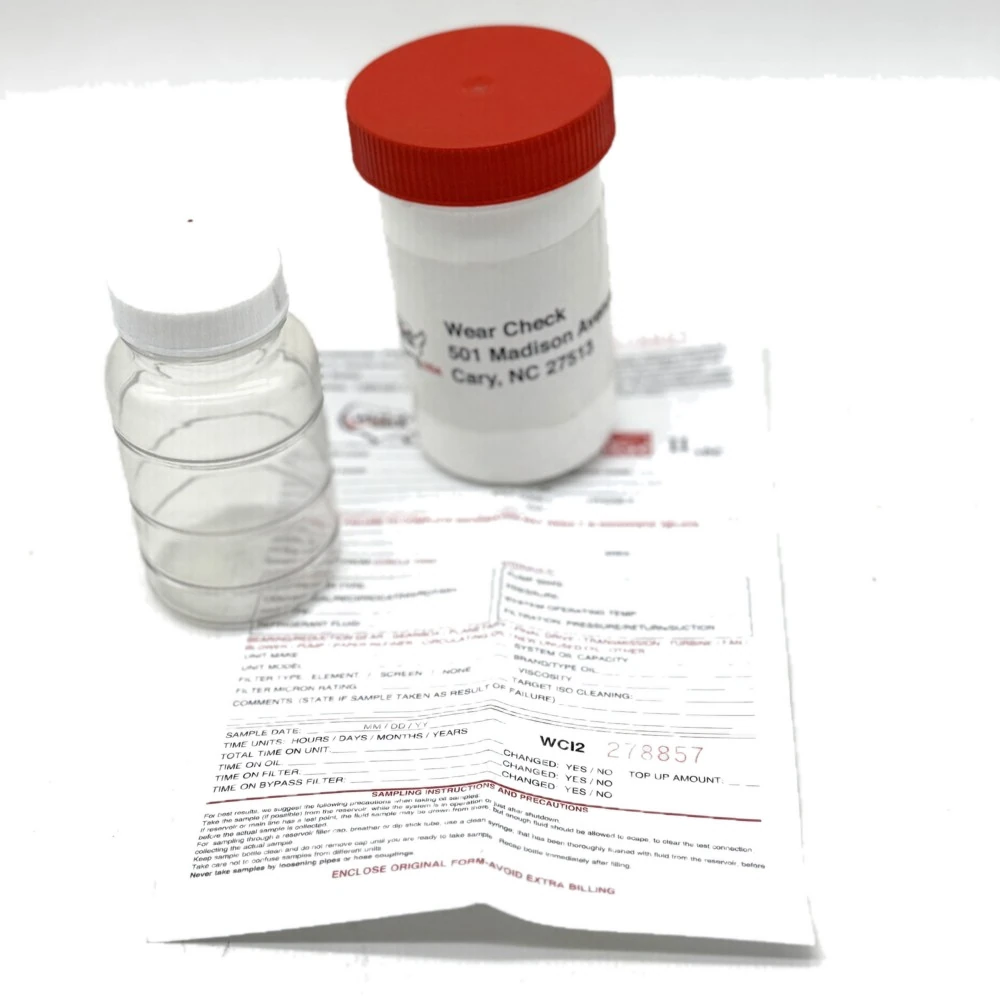 WearCheck oil analysis kit — see the proof